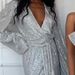 House of CB sequin dress, size L+, worn 1x for birthday